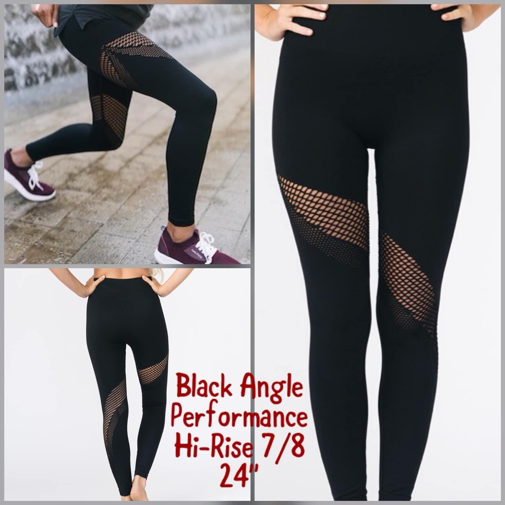 Zyia Black Angle Performance High Rise Tight - Picture 2 of 6